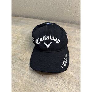 Callaway Hat Cap Strap Back Black Embroidered Golf Chrome Soft APEX Paradym Mens